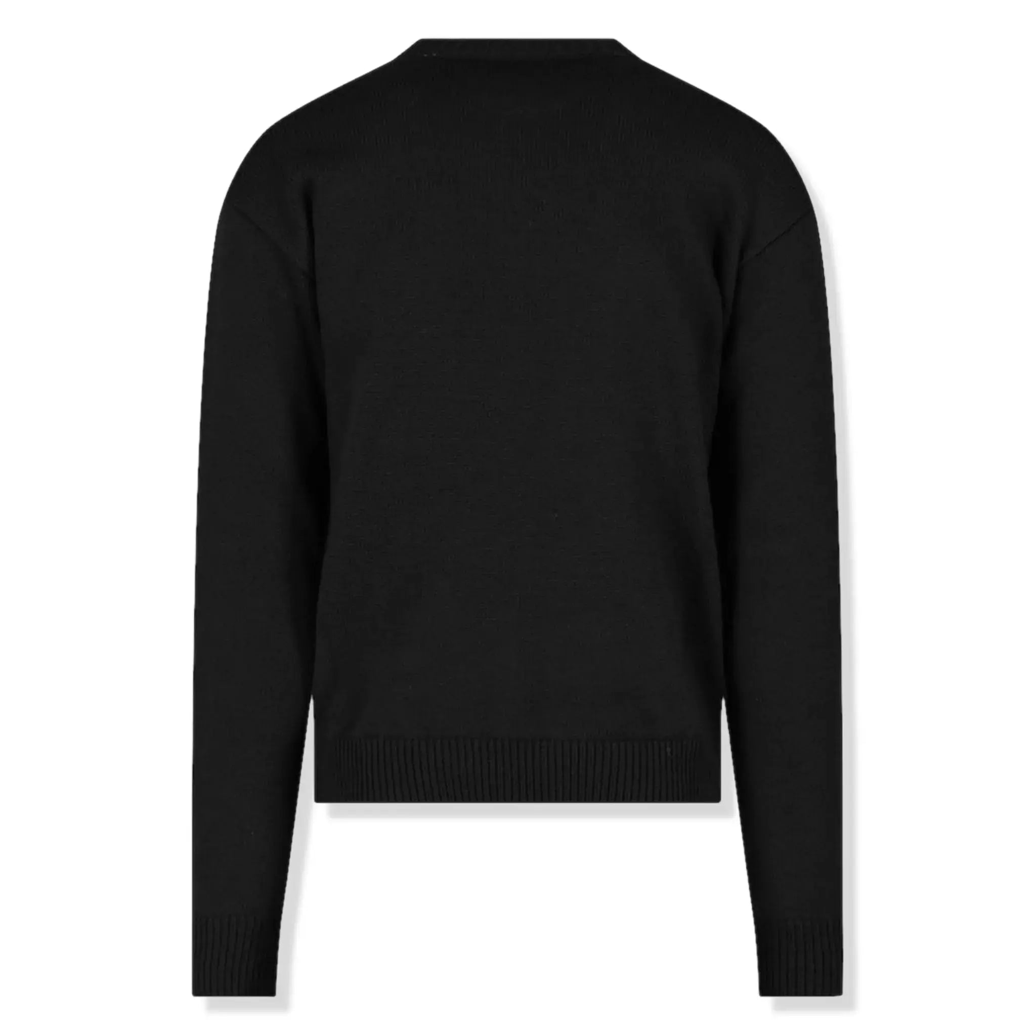 Back view of Off-White Single Arrows Black Knit Sweatshirt OMHE119C99KNI0011001